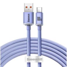 Εικόνα της Καλώδιο Baseus Crystal Shine USB 2.0 to USB-C 1.2m Purple CAJY000405