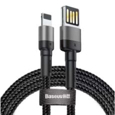 Εικόνα της Καλώδιο Baseus Cafule Braided USB to Lightning 2m Gray/Black CALKLF-HG1