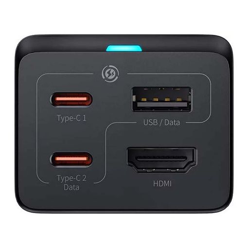 Εικόνα της Φορτιστής Baseus Dual USB-C & USB-A GaN5 Pro 67W Black CCGP110201
