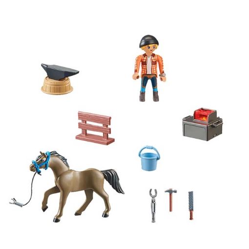Εικόνα της Playmobil Horses Of Waterfall - Ο Πεταλωτής Ben με το Άλογο Achilles 71357