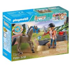 Εικόνα της Playmobil Horses Of Waterfall - Ο Πεταλωτής Ben με το Άλογο Achilles 71357