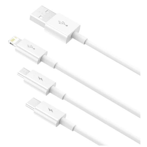 Εικόνα της Καλώδιο Baseus Superior Series USB to Type-C / Lightning / micro USB 1m White P10320105221-00