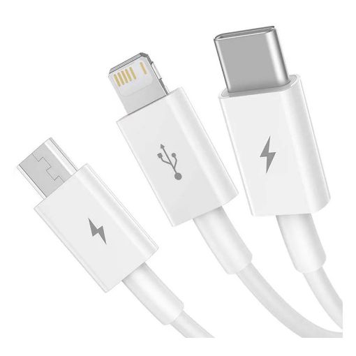 Εικόνα της Καλώδιο Baseus Superior Series USB to Type-C / Lightning / micro USB 1m White P10320105221-00