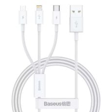 Εικόνα της Καλώδιο Baseus Superior Series USB to Type-C / Lightning / micro USB 1m White P10320105221-00