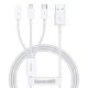 Εικόνα της Καλώδιο Baseus Superior Series USB to Type-C / Lightning / micro USB 1m White P10320105221-00