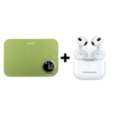 Εικόνα της Smart Ζυγαριά Κουζίνας Sencor SKS 7070GG Bluetooth Green + Δώρο True Wireless Earbuds Riversong Air Mini Lite Bluetooth White EA150W