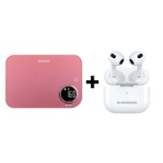Εικόνα της Smart Ζυγαριά Κουζίνας Sencor SKS 7074RD Bluetooth Pink-Red + Δώρο True Wireless Earbuds Riversong Air Mini Lite Bluetooth White EA150W