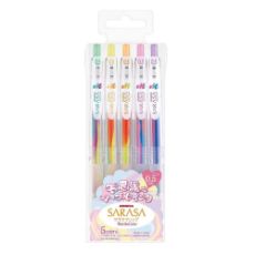 Εικόνα της Σετ Στυλό Zebra Sarasa Clip GelPen Marble Colors 0.5mm 5 τμχ ZB-16920