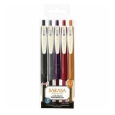 Εικόνα της Σετ Στυλό Zebra Sarasa Clip GelPen Vintage2 Colors 0.5mm 5 τμχ ZB-69422