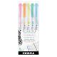 Εικόνα της Σετ Μαρκαδόρων Zebra Midliner Double-Ended Brush Fluorescent Colors 5 τμχ ZB-79105