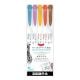 Εικόνα της Σετ Μαρκαδόρων Zebra Midliner Double-Ended Brush Warm Colors 5 τμχ ZB-79305
