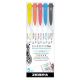 Εικόνα της Σετ Μαρκαδόρων Zebra Midliner Double-Ended Brush Friendly-Mild Colors 5 τμχ ZB-79505