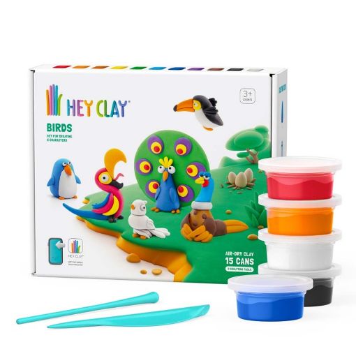 Εικόνα της Hey Clay - Birds Colorful Set, 15 Cans (12 Colors) 15013