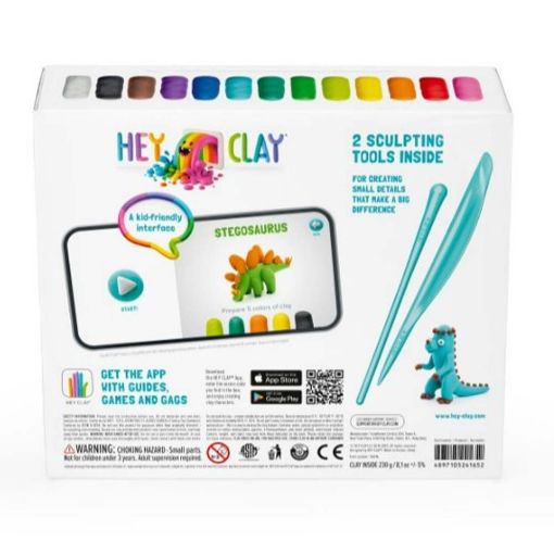 Εικόνα της Hey Clay - Dinos Colorful Set, 15 Cans (12 Colors) 15016
