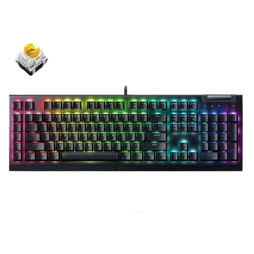 Εικόνα της Πληκτρολόγιο Razer BlackWidow V4 X Yellow Switches (US) RZ03-04701800-R3M1