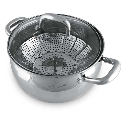 Εικόνα της Καλάθι Ατμού Lamart Steamer Ανοξείδωτο για Κατσαρόλα Silver LT7049