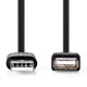Εικόνα της Καλώδιο Nedis USB-A Male to USB-A Female 2m Black CCGL60010BK20