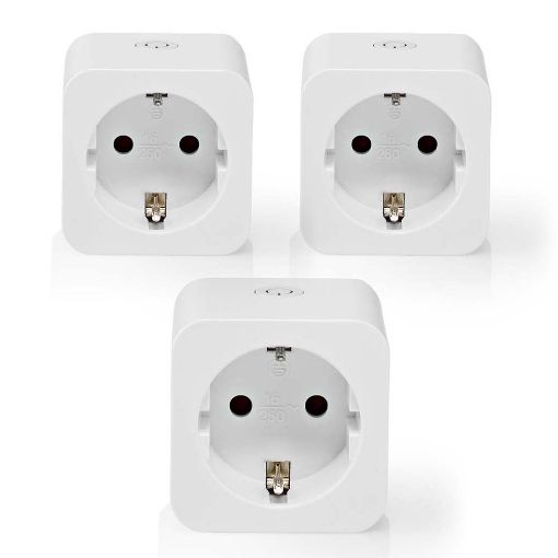 Εικόνα της Nedis SmartLife Smart Plug 3680W White 3pcs WIFIP121FWT3