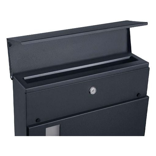 Εικόνα της Songmics Μεταλλικό Γραμματοκιβώτιο Anthracite GMB052G01