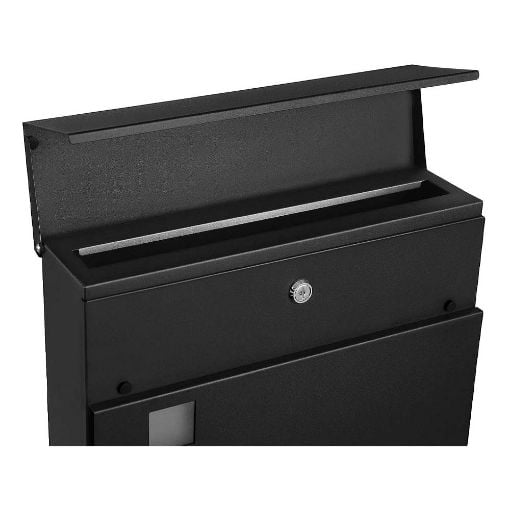 Εικόνα της Songmics Μεταλλικό Γραμματοκιβώτιο Black GMB052B01