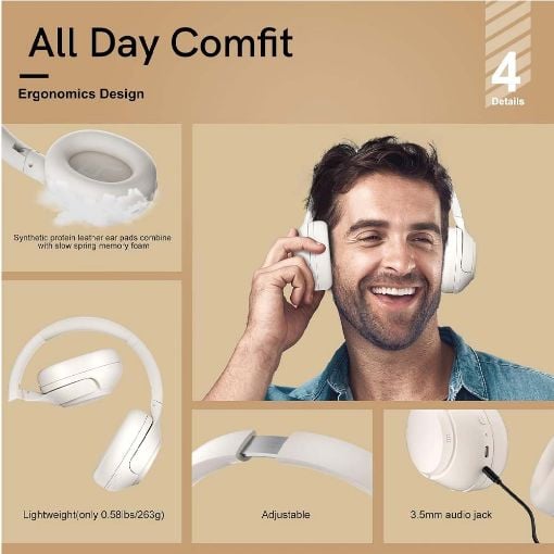 Εικόνα της Headset QCY H3 Bluetooth White 6957141408391