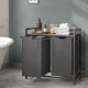 Εικόνα της Vasagle Καλάθι Απλύτων με 2 Θήκες Black/Brown BLH201G01