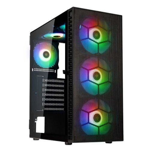 Εικόνα της Kolink Observatory HF Mesh ARGB Tempered Glass Black PGW-CH-KOL-110