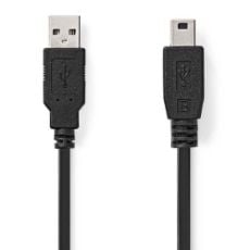 Εικόνα της Καλώδιο Nedis USB-A Male σε Mini USB-B Male Black 1m CCGL60300BK10