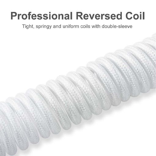 Εικόνα της Redragon Coiled Keyboard Cable A115 White
