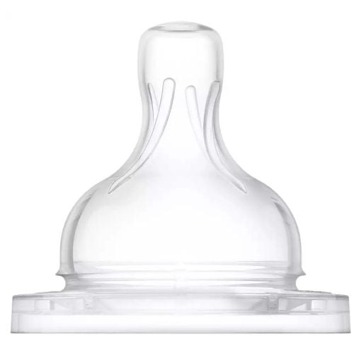 Εικόνα της Θηλή Philips Avent Natural από Σιλικόνη Αργής Ροής για 0+ μηνών 2τμχ SCY761/02