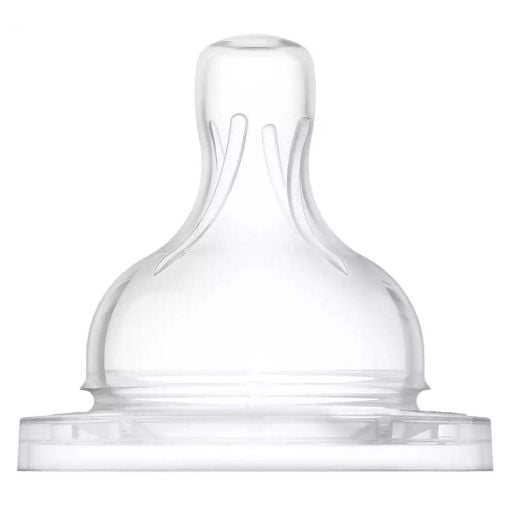 Εικόνα της Θηλή Philips Avent Natural από Σιλικόνη Αργής Ροής για 1+ μηνών 2τμχ SCY761/02
