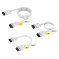 Εικόνα της Corsair iCUE LINK Cables Kit Straight connectors White CL-9011126-WW