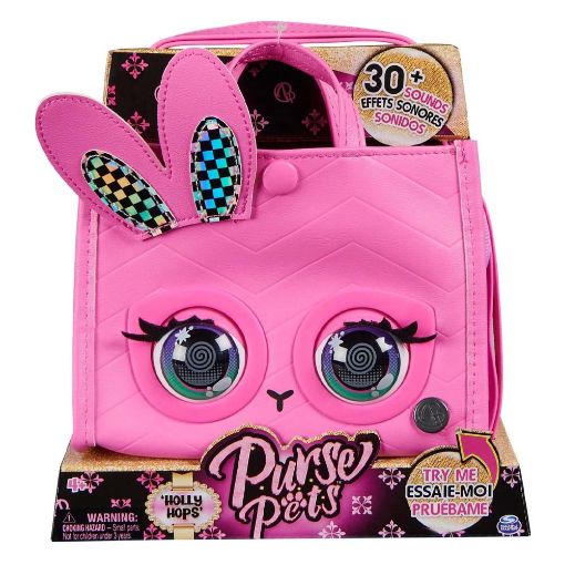 Εικόνα της Spin Master Purse Pets - Παιδική Διαδραστική Τσάντα Bunny Holly Hops με Ήχους και Αντιδράσεις 6066782
