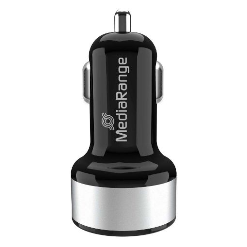 Εικόνα της Φορτιστής Αυτοκινήτου MediaRange Dual USB-A 3.4A Black/Silver MRMA103-03