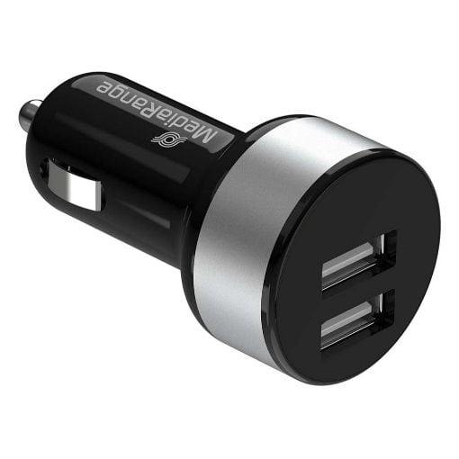 Εικόνα της Φορτιστής Αυτοκινήτου MediaRange Dual USB-A 3.4A Black/Silver MRMA103-03