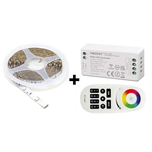 Εικόνα της LED Strip 123LED RGB 5m-30 LEDs/m with Remote Control & Adapter 12V