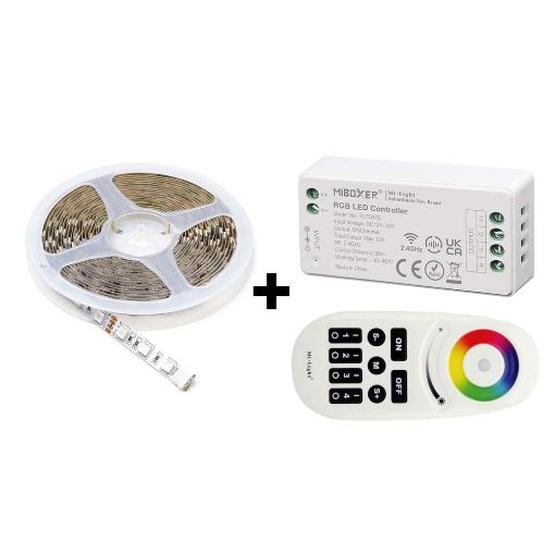 Εικόνα της LED Strip 123LED RGB 5m-60 LEDs/m with Remote Control & Adapter 12V