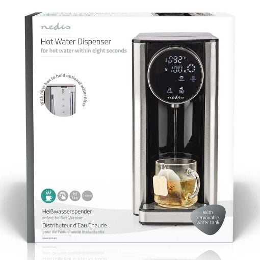 Εικόνα της Βραστήρας Nedis με Φίλτρο Νερού 2,7lt 2600W Black/Silver KAWD310FBK