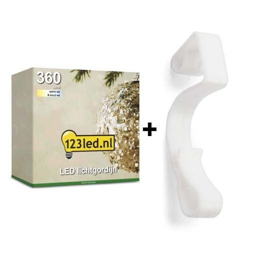 Εικόνα της Λαμπάκια Κουρτίνα 123LED Cold White & Warm White 360LEDs 12.1m