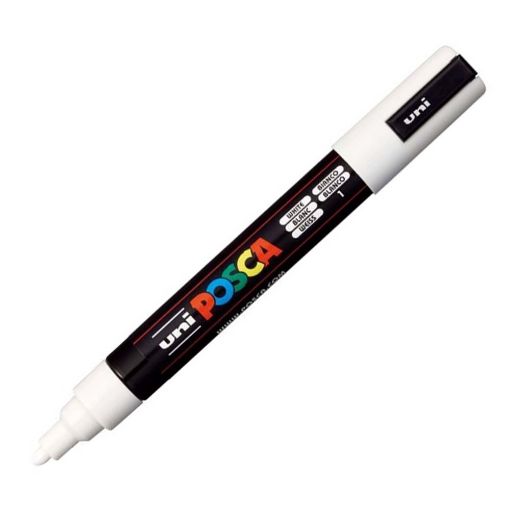 Εικόνα της Μαρκαδόρος Σχεδίου Uni-Ball Uni-Posca PC-5M Medium 2.5mm White