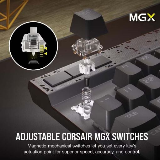 Εικόνα της Πληκτρολόγιο Corsair K70 Max RGB MGX Switches Steel Gray (US) CH-910961G-NA