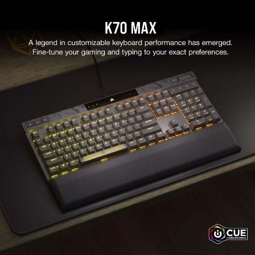 Εικόνα της Πληκτρολόγιο Corsair K70 Max RGB MGX Switches Steel Gray (US) CH-910961G-NA