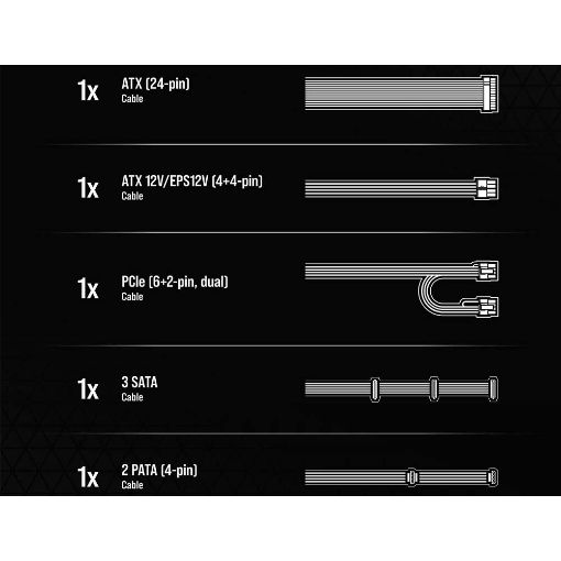 Εικόνα της Τροφοδοτικό Corsair CX550 550W 80 Plus Bronze Black CP-9020277-EU