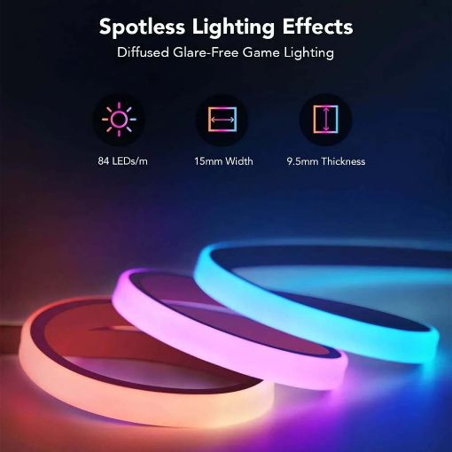 Εικόνα της Govee RGBIC LED Neon Rope Lights for Desks 3m H61C3