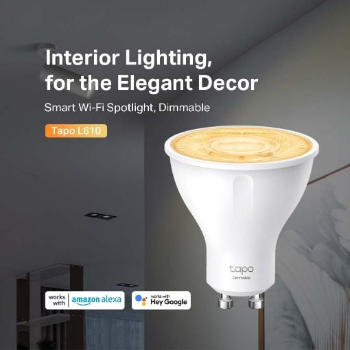 Εικόνα της Smart Wi-Fi Spotlight Tp-Link Tapo L610 GU10 2.9W Dimable Warm White (4-Pack)