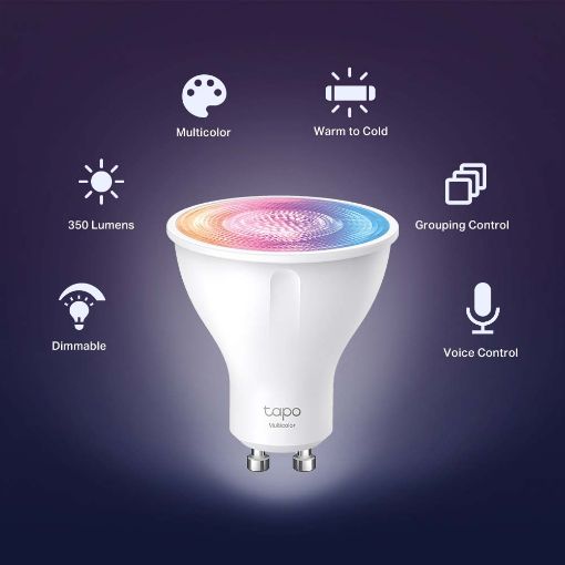 Εικόνα της Smart Wi-Fi Spotlight Tp-Link Tapo L630 GU10 3.7W Dimable Multicolor (4-Pack)