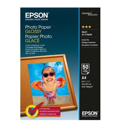 Εικόνα της Φωτογραφικό Χαρτί Epson A4 Glossy 200g/m² 50 Φύλλα C13S042539