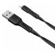 Εικόνα της Καλώδιο Baseus Tough Flat USB to Lightning 1m Black CALZY-B01