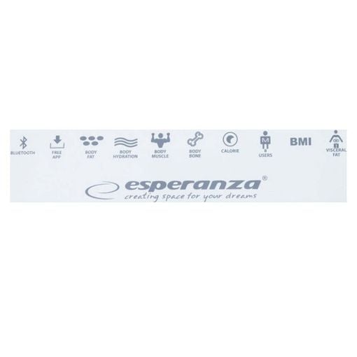 Εικόνα της Esperanza Smart Ζυγαριά με Λιπομετρητή & Bluetooth σε Λευκό Χρώμα EBS016W