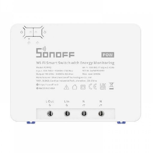 Εικόνα της DIY Smart Ενδιάμεσος Διακόπτης Sonoff POWR3 with Energy Monitoring 1 Gang Wi-Fi White
